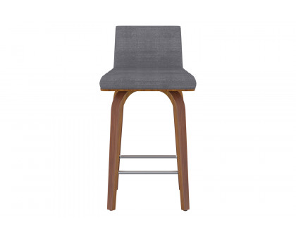 Worldwide Moreno 26" Counter Stool - Charcoal/Walnut