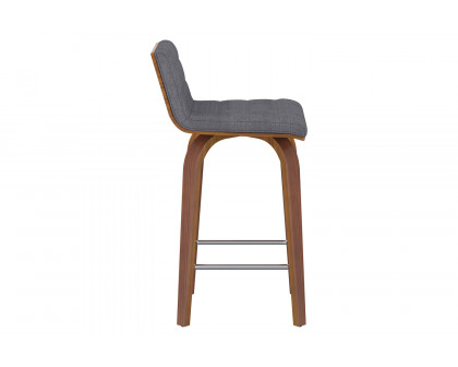 Worldwide Moreno 26" Counter Stool - Charcoal/Walnut