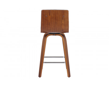 Worldwide Moreno 26" Counter Stool - Charcoal/Walnut