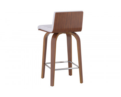 Worldwide Moreno 26" Counter Stool - Gray/Walnut