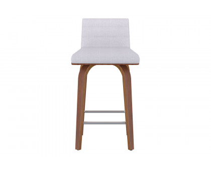 Worldwide Moreno 26" Counter Stool - Gray/Walnut