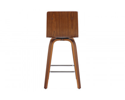 Worldwide Moreno 26" Counter Stool - Gray/Walnut