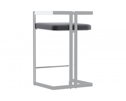 Worldwide Cosmo 26" Counter Stool - Gray/Silver