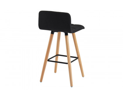 Worldwide Rico 26" Counter Stool Set of 2 - Black/Natural