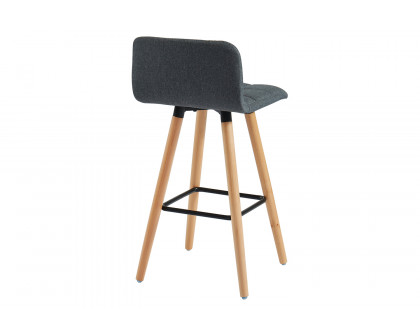 Worldwide™ Rico 26" Counter Stool Set of 2 - Charcoal/Natural