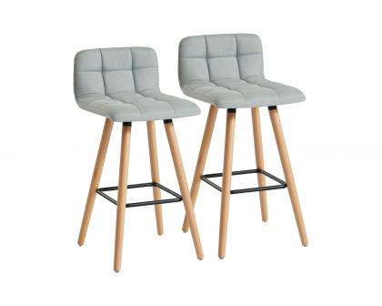 Worldwide Rico 26" Counter Stool Set of 2 - Gray/Natural