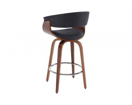 Worldwide Holt 26" Counter Stool - Charcoal/Walnut