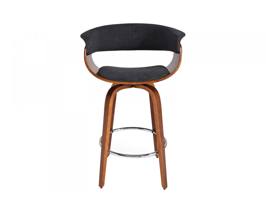 Worldwide Holt 26" Counter Stool - Charcoal/Walnut