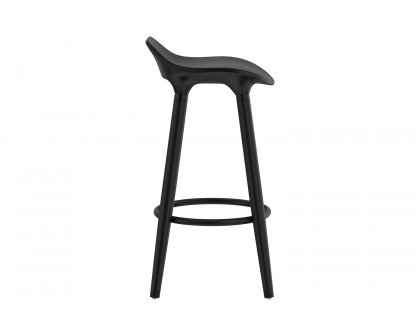 Worldwide Trex 26" Counter Stool Set of 2 - Black/Black