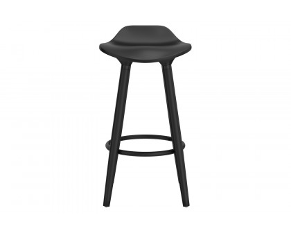 Worldwide Trex 26" Counter Stool Set of 2 - Black/Black