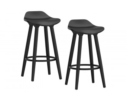 Worldwide Trex 26" Counter Stool Set of 2 - Black/Black