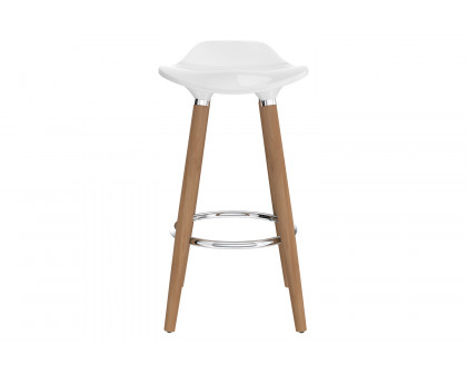 Worldwide Trex 26" Counter Stool Set of 2 - White/Natural