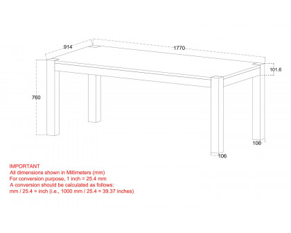 Worldwide Krish/Cora Dining Set of 7 - Sheesham Table/White Chair