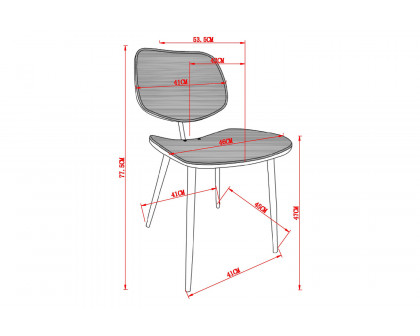 Worldwide Franco/Capri Dining Set of 5 - Black Table/Blue Chair