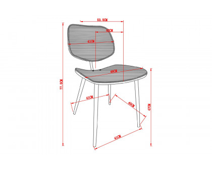 Worldwide Suzette/Capri Dining Set of 5 - Black Table/Mustard Chair