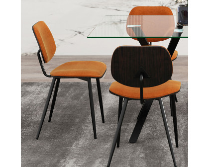 Worldwide™ Stark/Capri Dining Set of 7 - Black Table/Rust Chair