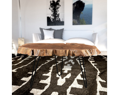 Worldwide - Nila Rectangular Coffee Table in Natural/Black