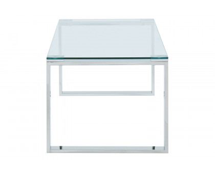 Worldwide - Zevon Rectangular Coffee Table in Silver