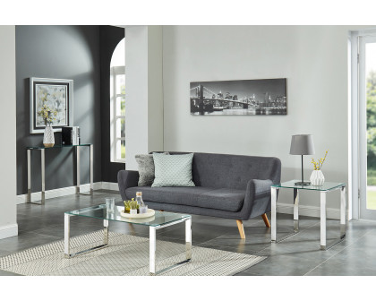 Worldwide - Zevon Rectangular Coffee Table in Silver