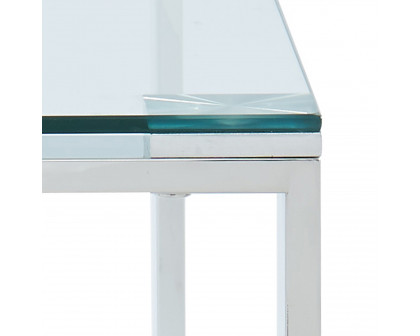 Worldwide - Zevon Rectangular Coffee Table in Silver