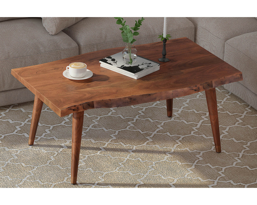 Worldwide - Arnav Rectangular Coffee Table in Walnut