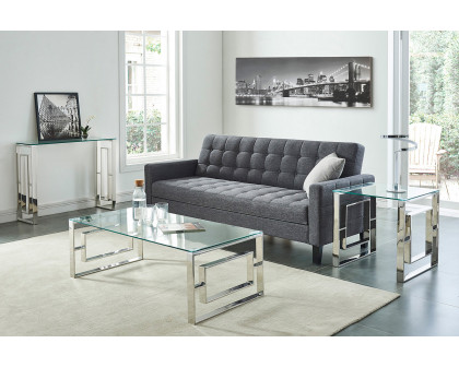 Worldwide Eros Rectangular Coffee Table - Silver