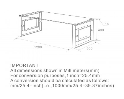 Worldwide Eros Rectangular Coffee Table - Silver