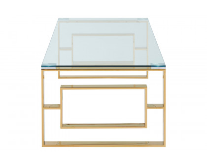 Worldwide™ Eros Rectangular Coffee Table - Gold