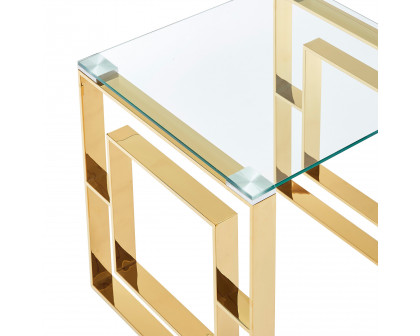 Worldwide™ Eros Rectangular Coffee Table - Gold