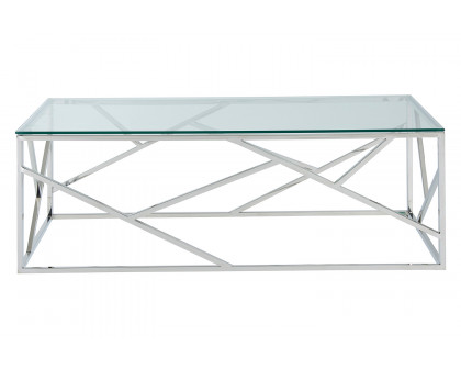 Worldwide - Juniper Rectangular Coffee Table in Silver