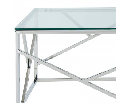 Worldwide - Juniper Rectangular Coffee Table in Silver