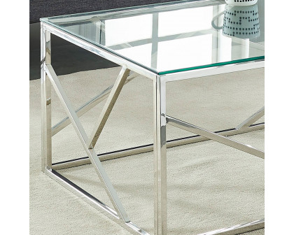 Worldwide - Juniper Rectangular Coffee Table in Silver