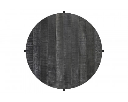 Worldwide Blox Round Coffee Table - Gray/Black