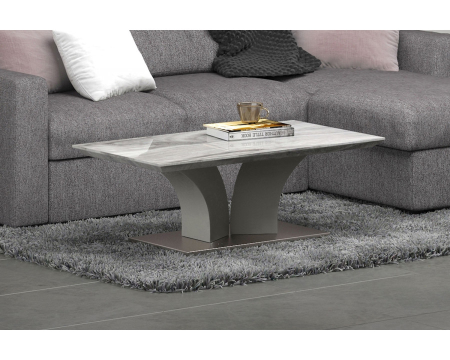 Worldwide Napoli Rectangular Coffee Table - Light Gray