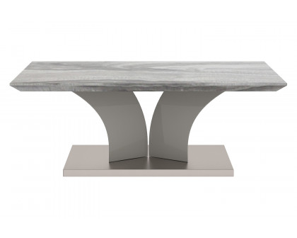 Worldwide Napoli Rectangular Coffee Table - Light Gray