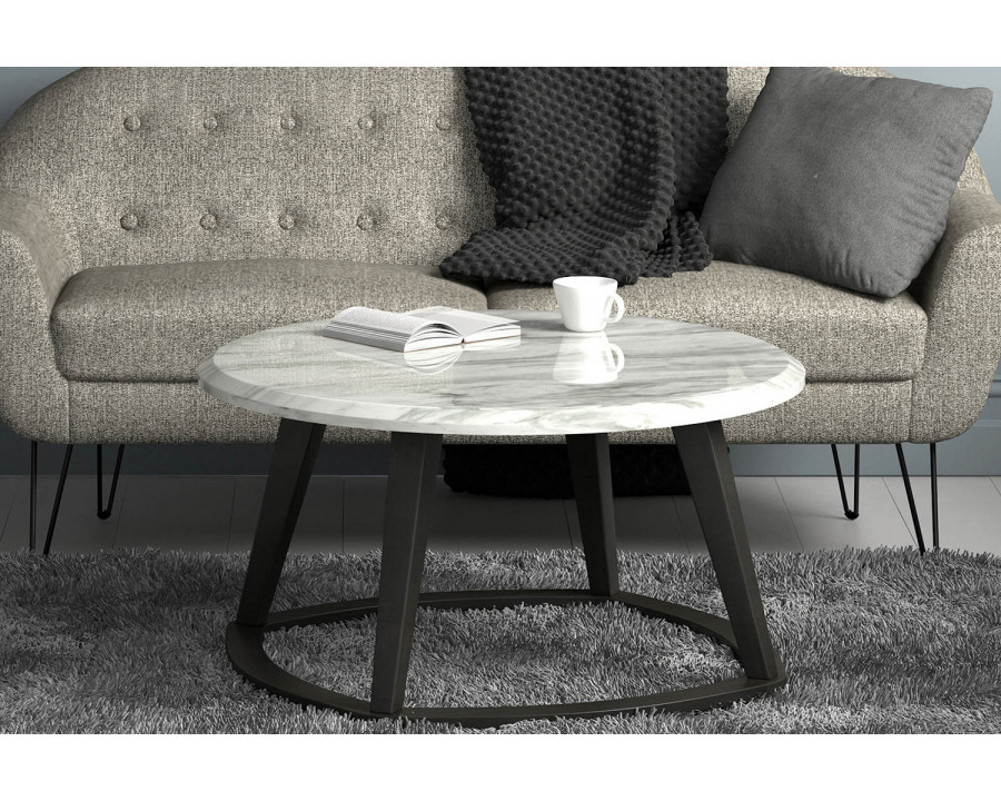 Worldwide Pascal Round Coffee Table - Gray