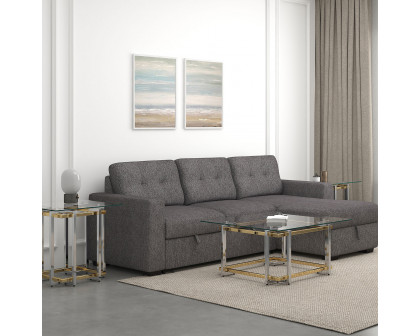 Worldwide Florina Square Coffee Table - Silver/Gold