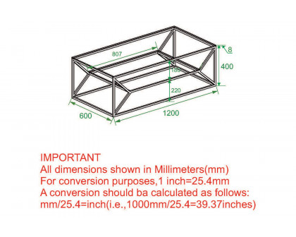 Worldwide - Dragor Rectangular Coffee Table in Silver