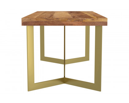 Worldwide™ Zivah Rectangular Coffee Table - Natural/Aged Gold