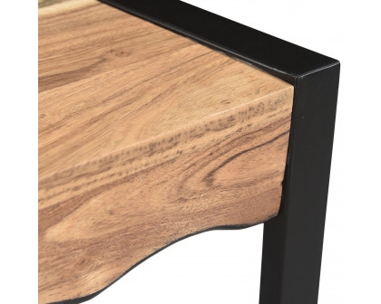 Worldwide - Rohani Rectangular Coffee Table in Natural/Black