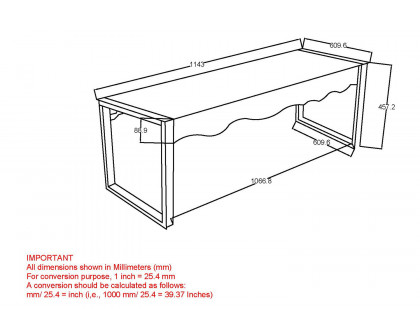 Worldwide - Rohani Rectangular Coffee Table in Natural/Black