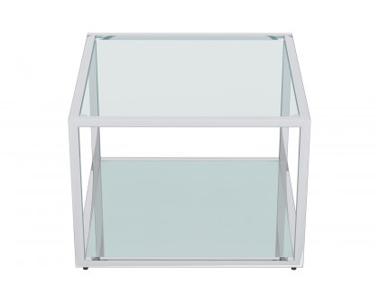 Worldwide Casini Small Square Coffee Table - Silver