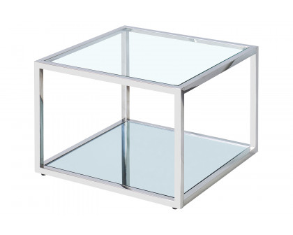 Worldwide Casini Small Square Coffee Table - Silver