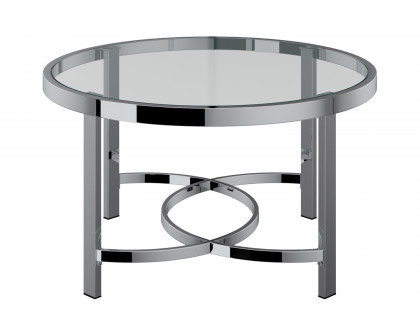 Worldwide - Strata Round Coffee Table in Chrome