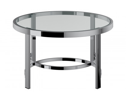 Worldwide - Strata Round Coffee Table in Chrome