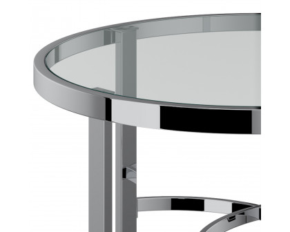 Worldwide - Strata Round Coffee Table in Chrome