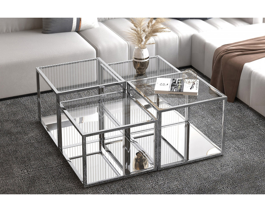 Worldwide - Casini Multi-Tier Coffee Table Set of 4