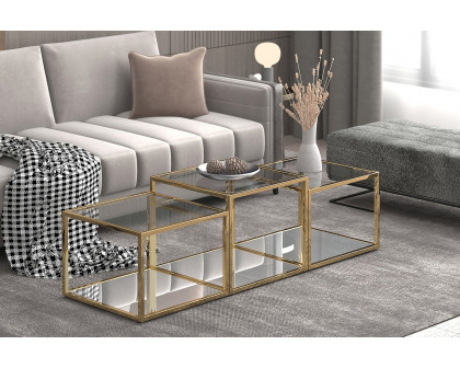 Worldwide - Casini Multi-Tier Coffee Table Set of 4