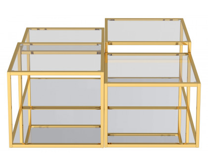 Worldwide™ Casini Multi-Tier Coffee Table Set of 4 - Gold