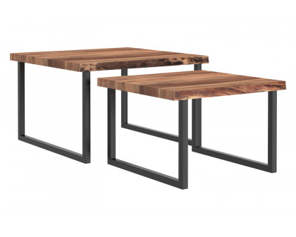 Worldwide - Jivin Coffee Table Set of 2 in Natural/Black